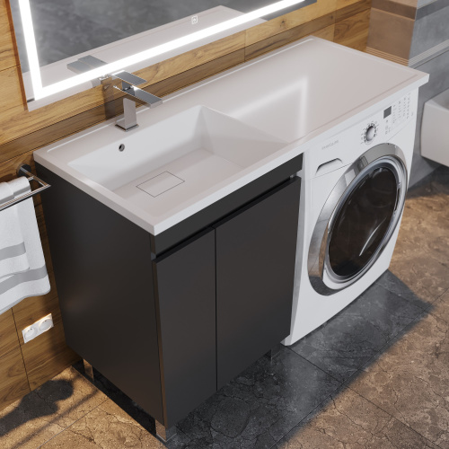 Тумба с раковиной Uperwood Magenta 51930205158 120х50х80 цвет черный матовый - фото 5