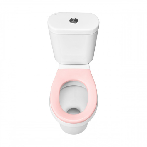 Унитаз-компакт напольный с бачком Santek Каспер 1WH501847 белый/розовый с сиденьем каскадный смыв - фото 3