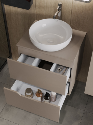 Тумба с раковиной Orange Line Li-60TuLMDF+B07-420W 61х46х69 - фото 4