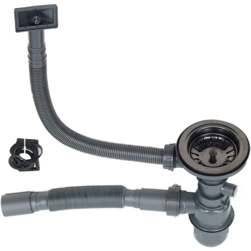 Кухонная мойка Melana ProfLine D5138HB графит 51х38 цвет графит поверхность матовая - фото 2