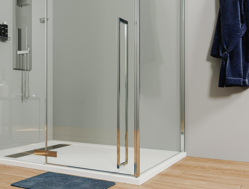 Душевой уголок Allen Brau Fantasy 3.11004-00 140х90 стекло прозрачное профиль хром глянцевый без поддона - фото 5