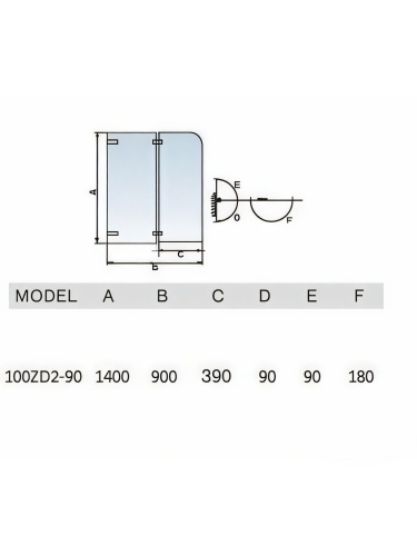 Душевая шторка на ванну WeltWasser WW100 10000003477 90х140 стекло прозрачное профиль хром глянцевый ориентация универсальная - фото 2