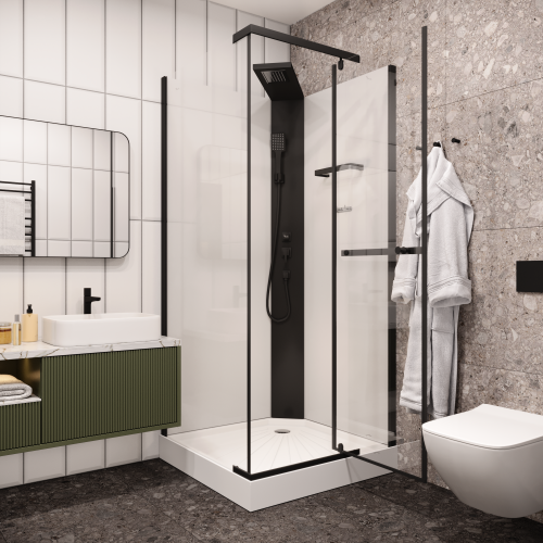 Душевая кабина Cerutti SPA MiMi90B 90х90 квадратная без крыши - фото 4