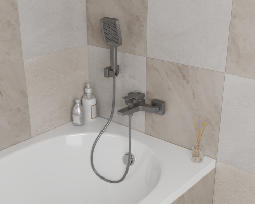 Смеситель для ванны Rush Thira TR3635-44Grey настенный графит - фото 3