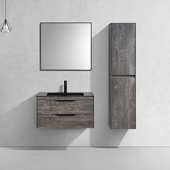 Тумба под раковину Vincea Chiara 2D VMC-2C2800GS 80х50 подвесная цвет серый
