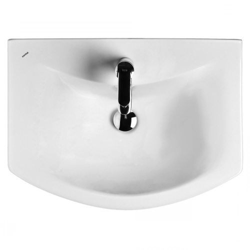 Раковина керамическая Onika Балтика 1WH110246 61х45 накладная цвет белый 1 отверстие под смеситель - фото 3