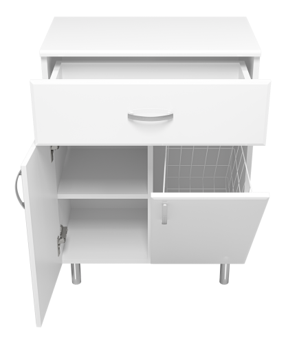 Тумба Misty Э-Люс07060-011Бк 60х35х72 напольная цвет белый - фото 3