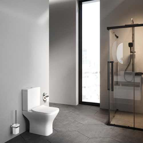 Унитаз напольный с бачком Am.Pm Gem C908601SC белый с сиденьем микролифт безободковый каскадный смыв - фото 3