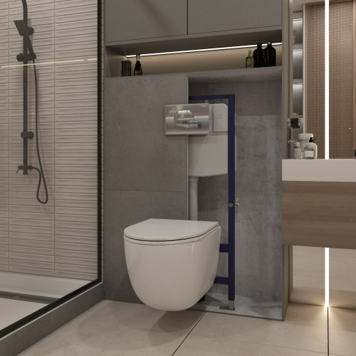 Клавиша смыва механическая Teymi Ellie T70022CH цвет хром - фото 3