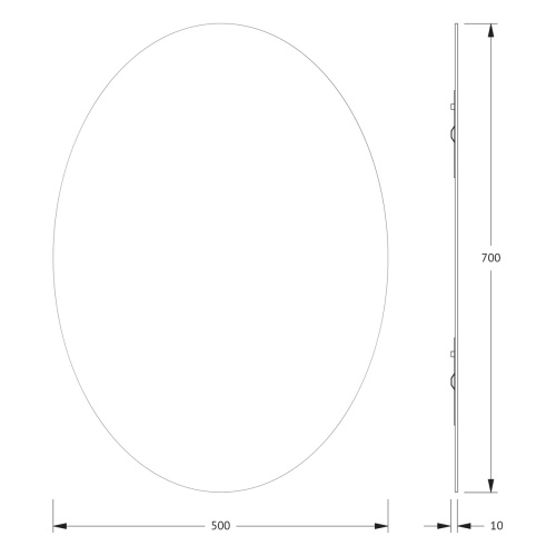 Зеркало в ванную Evoform Primary BY 0030 50х70 цвет хром - фото 2