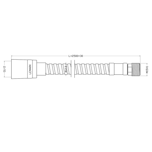Шланг для душа LeMark LE8064S хром - фото 2