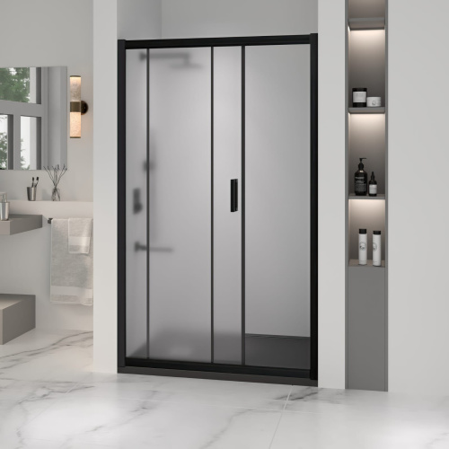 Душевая дверь RGW Passage 350801614-24 140х195 стекло матовое профиль черный - фото 2