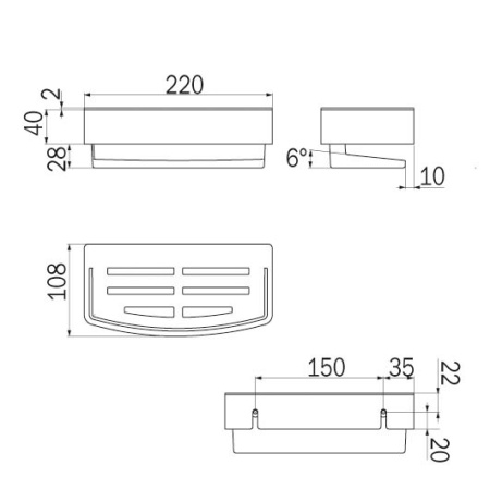 Полка в ванную комнату Inda Basket AV251AAL13