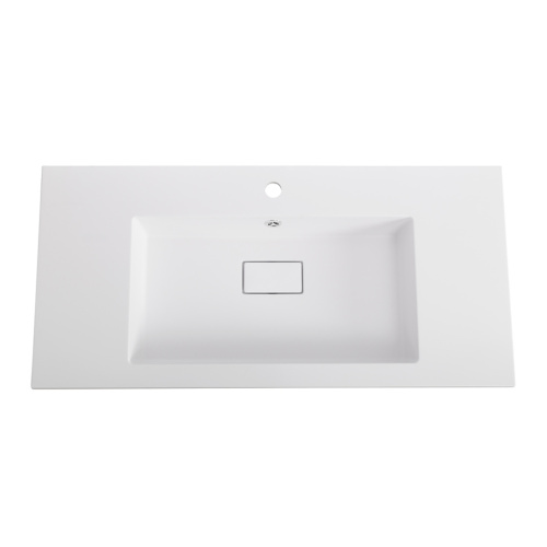 Раковина из искусственного камня Cezares SLIDER CZR-1000/480-LV-MR-PRS 100х48 подвесная цвет белый матовый 1 отверстие под смеситель - фото 2