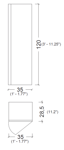 Шкаф-пенал Armadi Art Vallessi 836-C glossy 35х28х120 подвесной цвет серый - фото 2