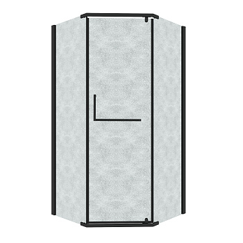 Душевой уголок Grossman Pragma 302.K33.03.1010.21.02 100х100 стекло текстурное профиль черный матовый без поддона