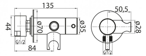 Смеситель Cezares CZR CZR-DA1-01 настенный хром - фото 2