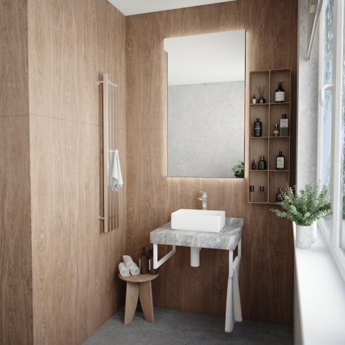 Столешница Teymi Helmi T150206 60х50 подвесная цвет серый - фото 4