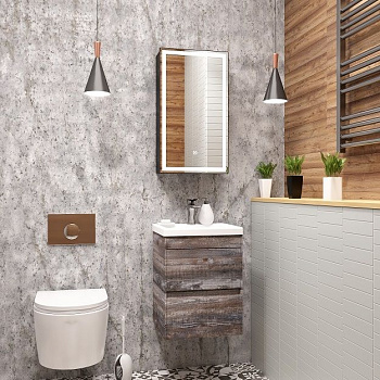 Зеркало-шкаф Art&Max TECHNO AM-Tec-350-650-1D-R-DS-F-Nero 35х15х65 подвесной цвет черный