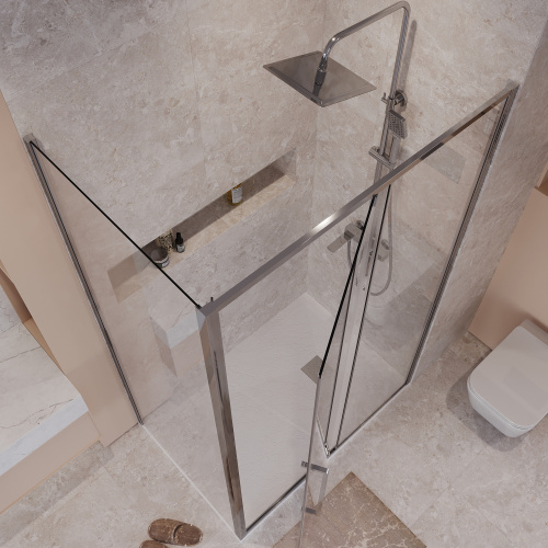 Душевой уголок Niagara Nova NG-66-11A-A90-34 110х90 стекло прозрачное профиль хром глянцевый без поддона - фото 5