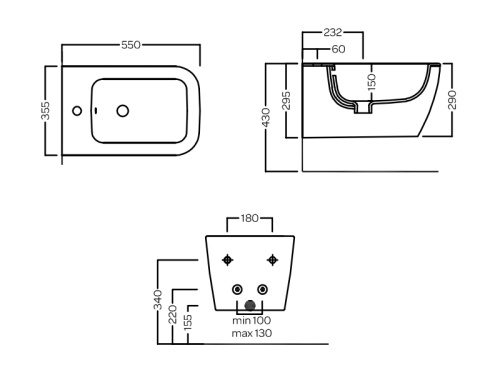 Биде Hatria TECNA Y9DG01 подвесное - фото 3