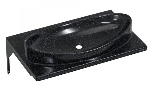 Раковина из искусственного камня СанТа 900144 70х45 подвесная цвет млечный путь - фото 2