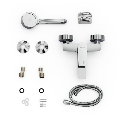 Смеситель для ванны Tokito MITSUISHI TOK-MIT-1014 настенный хром - фото 5