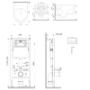 Комплект унитаз с инсталляцией с клавишей смыва Am.Pm Func IS90151.8F1701