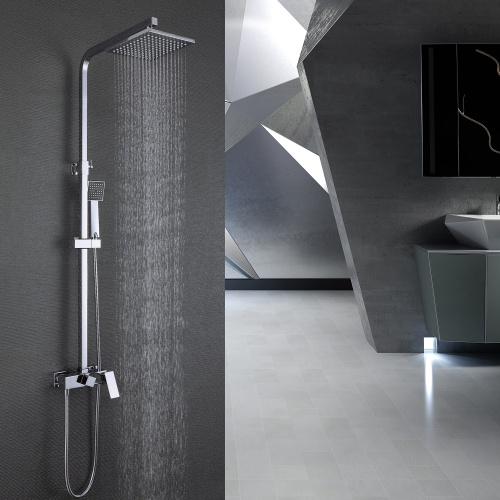 Душевая стойка ABBER AF8220 настенная цвет хром - фото 3