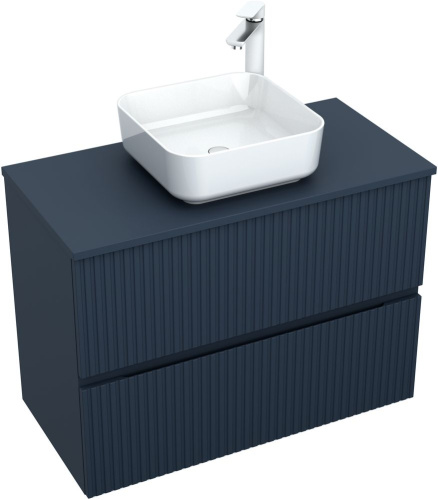 Тумба под раковину Aquanet Джейн 00313303 89х44х64 напольная/подвесная цвет синий - фото 3