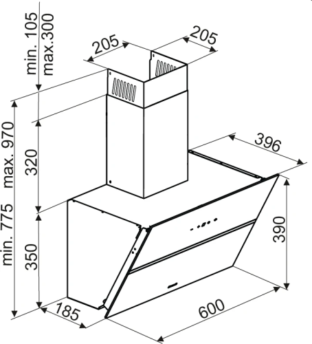 Вытяжка Brandt BHV2673XB - фото 5