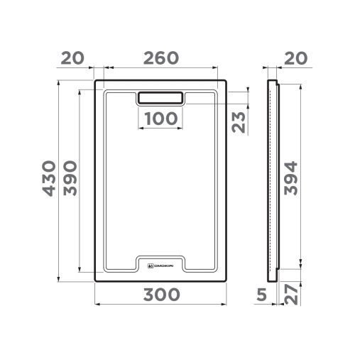 Разделочная доска Omoikiri CB-01-WOOD 4999005 - фото 2