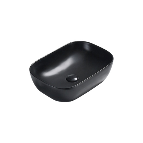 Раковина из сантехнического фарфора Vincea VBS-102MB 46х33 накладная цвет черный матовый без отверстий под смеситель - фото 2