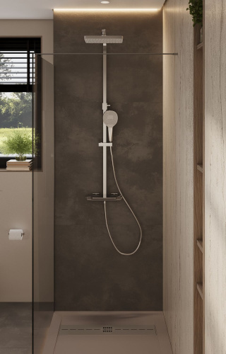 Душевой поддон Allen Brau Infinity 8.21004-PGM 140х80 искусственный камень серый без каркаса - фото 5