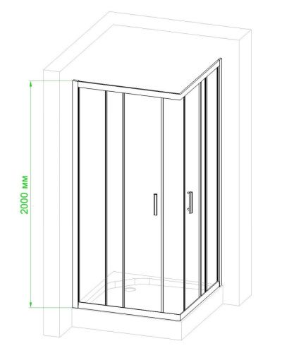 Душевой уголок Royal Bath HPD RB70HPD-C 70х70 стекло матовое профиль белый без поддона - фото 5