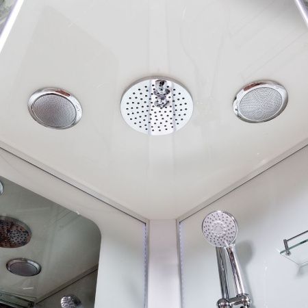 Душевая кабина AvaCan A09LED+GM 90х90 четверть круга с крышей ориентация универсальная