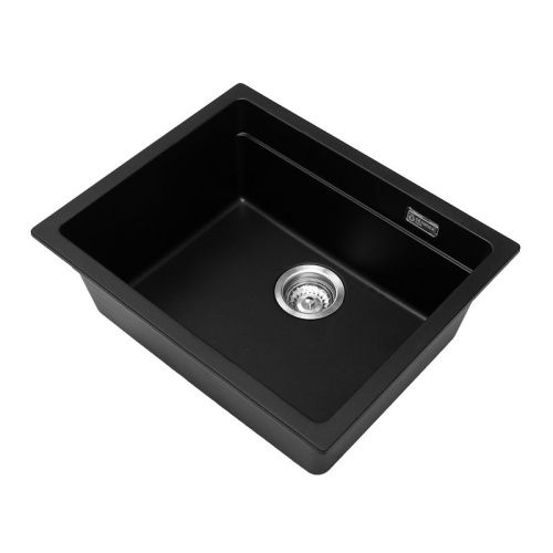 Кухонная мойка Grandex Aqua 500205 56х45 цвет черный металлик поверхность матовая - фото 2
