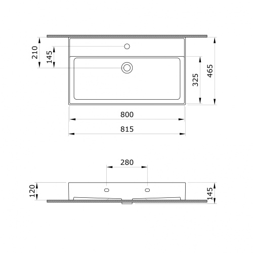 Тумба с раковиной Orka Malta 5001476 80х47х63 цвет антрацит матовый - фото 4