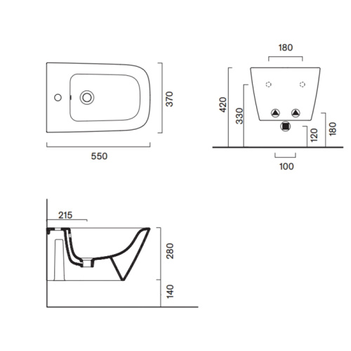 Биде Catalano Green 418551001 подвесное - фото 2
