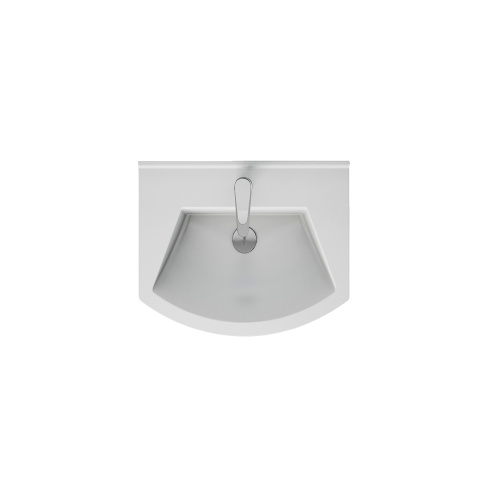 Раковина керамическая Dreja Alfa 195452 55х43 подвесная цвет белый 1 отверстие под смеситель - фото 4