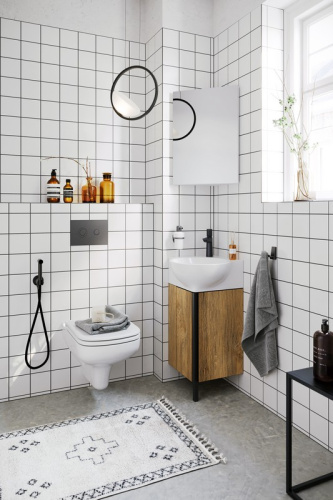 Тумба под раковину Aqwella Y POR0104DB 36х36х66 напольная цвет коричневый - фото 3