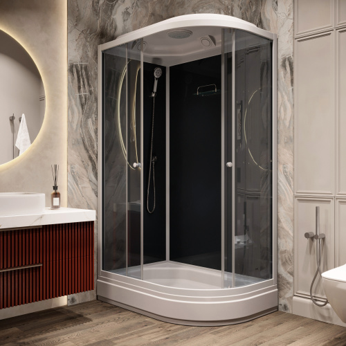 Душевая кабина Parly Classic CM121L 120х80 асимметричная с крышей - фото 2