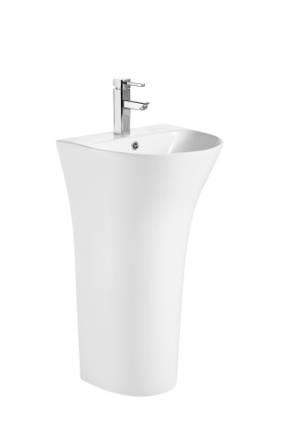 Раковина из сантехнического фарфора Cerutti SPA CT7832 48х42 напольная цвет белый 1 отверстие под смеситель