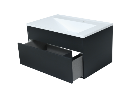 Тумба с раковиной Uperwood Lotus Premium 39340207461 80х50х44 цвет черный матовый - фото 5
