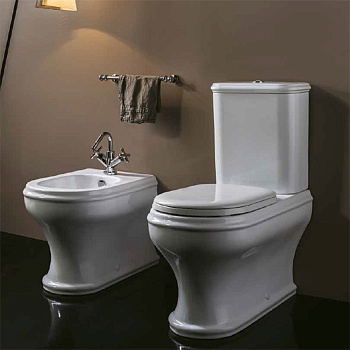 Чаша унитаза напольная Azzurra Charme CHVCMP000000BI/(CHA100/MBP bi) цвет белый без бачка без сиденья душевой смыв