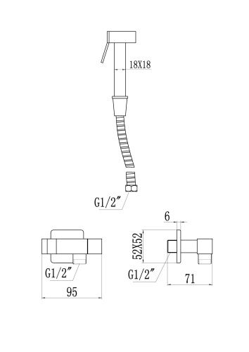 Гигиенический душ со смесителем Savol S-FXQ009C бронза - фото 2