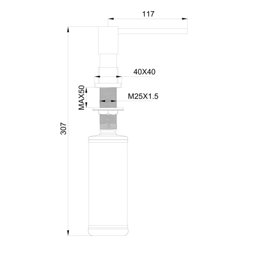 Дозатор для мыла Wonzon & Woghand WW-88SD01-BN - фото 2
