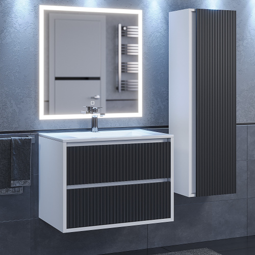 Тумба с раковиной Uperwood Next Premium 3930205163 70х45х57 цвет графит - фото 2