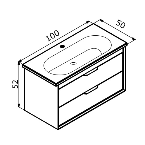 Тумба с раковиной Orka Clay 5004387 100х50х52 цвет коричневый - фото 4