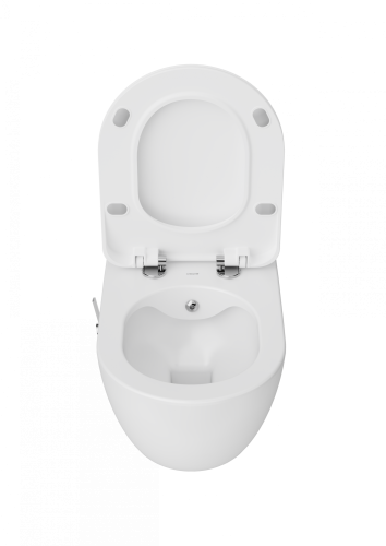 Чаша унитаза подвесная Creavit Free FE322-34CB00E-0002 цвет белый без сиденья душевой смыв - фото 3